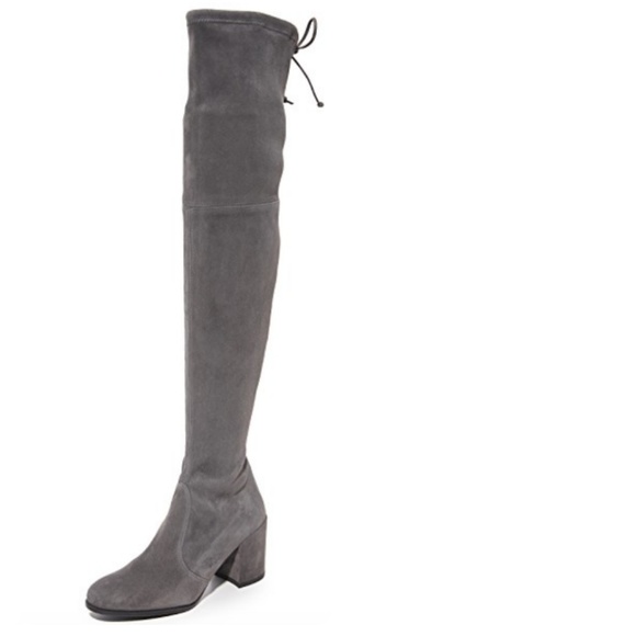 Stuart Weitzman Shoes - Stuart Weitzman Tieland OTK Boots Grey Suede